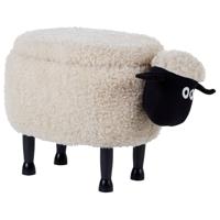 Beliani SHEEP - Dierenhocker-Beige-Polyester - thumbnail