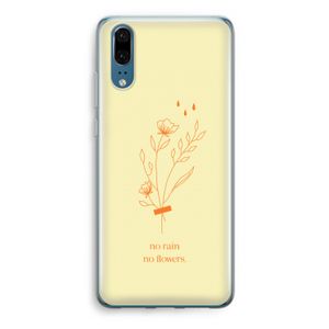 No rain no flowers: Huawei P20 Transparant Hoesje