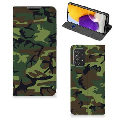 Samsung Galaxy A72 (5G/4G) | Hoesje met Magneet | Army Dark