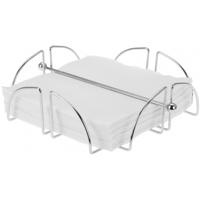 Excellent Houseware servettenhouder - chroom zilver - 19 x 19 x 6 cm - tafel model