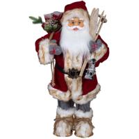 Kerstman pop Olaf - H60 cm - rood - staand - kerstman beeld - decoratie figuur