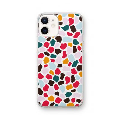Colored Giraffe: iPhone 12 Transparant Hoesje