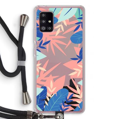 Tropisch: Samsung Galaxy A51 5G Transparant Hoesje met koord