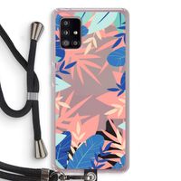 Tropisch: Samsung Galaxy A51 5G Transparant Hoesje met koord