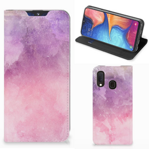 Bookcase Samsung Galaxy A20e Pink Purple Paint