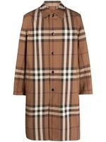 Burberry Vintage Check-pattern cotton coat - Marron - thumbnail