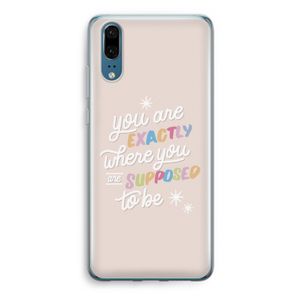 Right Place: Huawei P20 Transparant Hoesje