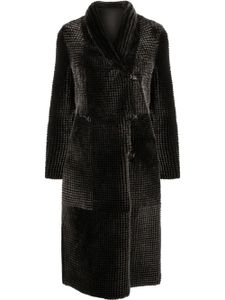 Emporio Armani manteau réversible à boutonnière croisée - Noir