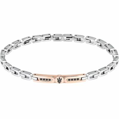 Maserati Roestvrij staal 21,5 cm Zilverkleurig Heren armband