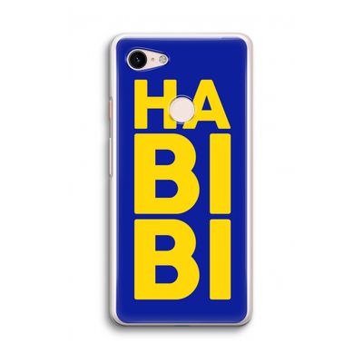 Habibi Blue: Google Pixel 3 Transparant Hoesje