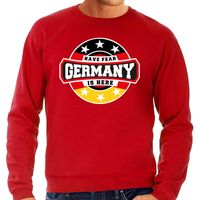 Have fear Germany is here / Duitsland supporter sweater rood voor heren