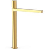 Wastafelkraan Tres Project | Opbouw | Mengkraan | Hoog model | 1-knop | Rond | 24k Goud mat