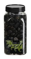 Stenen zwart fles 1 kilogram mini - Mica Decorations