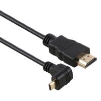 30cm 4K HDMI Male naar Micro HDMI omgekeerde schuine mannelijke vergulde adapterkabel