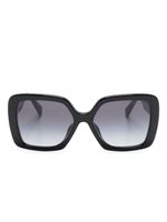 Miu Miu Eyewear logo-plaque oversized-frame sunglasses - Noir