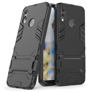 Huawei P20 Lite Armor Hybrid Case met Standaard - Zwart