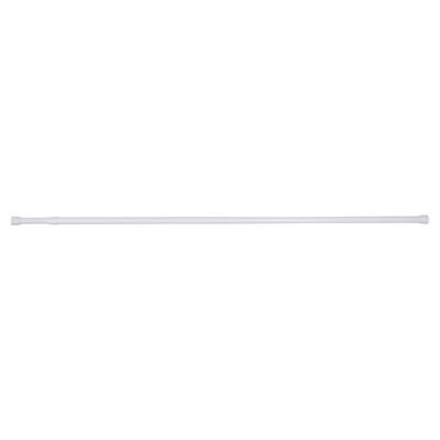 Differnz Round douchegordijnstang om vast te klemmen aluminium veredeld 125 x 220 cm wit
