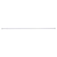 Differnz Round douchegordijnstang om vast te klemmen aluminium veredeld 125 x 220 cm wit
