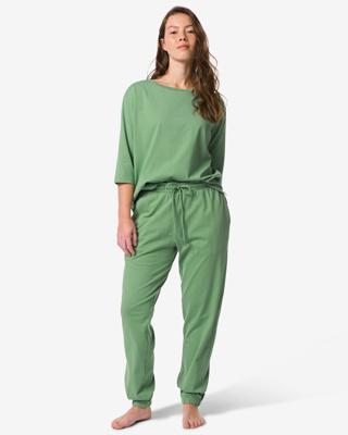 HEMA Damespyjamabroek jersey groen (groen)