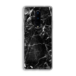 Zwart Marmer 2: OnePlus 8 Transparant Hoesje