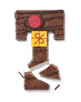 HEMA Handgedecoreerde chocoladeletter melk T 180g