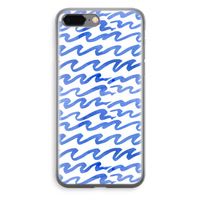 Blauwe golven: iPhone 8 Plus Transparant Hoesje