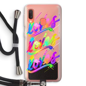 Loves: Samsung Galaxy A20e Transparant Hoesje met koord