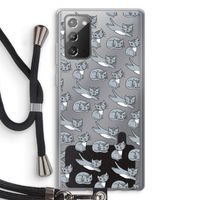 Poezen: Samsung Galaxy Note 20 / Note 20 5G Transparant Hoesje met koord