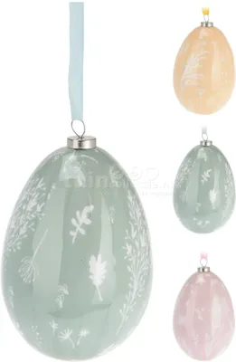 Paasdecoratie Paasei 6cm Assorti 2st