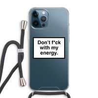 My energy: iPhone 12 Pro Max Transparant Hoesje met koord