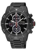 Horlogeband Seiko SSC559P1 / V172 0BB0 Staal Zwart 20mm