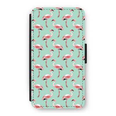 Flamingoprint groen: iPhone 11 Pro Flip Hoesje