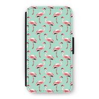 Flamingoprint groen: iPhone 11 Pro Flip Hoesje