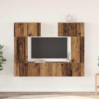 Tv-meubelset 6 pcs Oud hout 80 x 30 x 30 cm Bewerkt hout