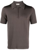 SANDRO polo en maille à fermeture zippée - Marron SANDRO polo en maille à fermeture zippée - Marron