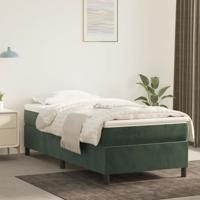 Bedframe zonder matras 90x200 cm fluweel donkergroen