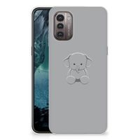 Nokia G21 | G11 Telefoonhoesje met Naam Grijs Baby Olifant