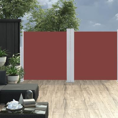 Windscherm uittrekbaar 120x600 cm bruin