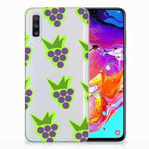 Samsung Galaxy A70 Siliconen Case Druiven