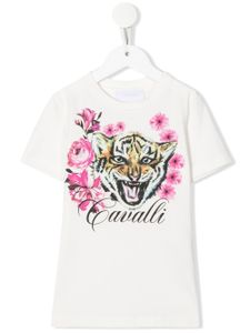 Roberto Cavalli Junior t-shirt à imprimé graphique - Blanc