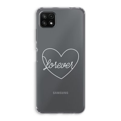 Forever heart pastel: Samsung Galaxy A22 5G Transparant Hoesje