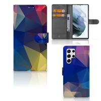 Samsung Galaxy S22 Ultra | Book Case | Polygon Dark | Portemonnee hoesje