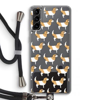 Doggy: Samsung Galaxy S21 Plus Transparant Hoesje met koord
