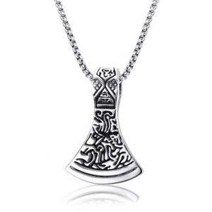 Heren ketting Mendes Edelstaal Thor Viking Axe Zilverkleurig