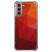Shockproof Case voor Samsung Galaxy S21 Plus Polygon Red
