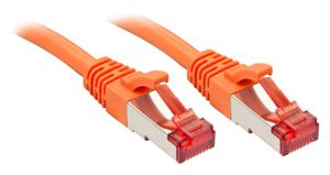 LINDY 47811 RJ45 Netwerkkabel, patchkabel CAT 6 S/FTP 5.00 m Oranje Snagless 1 stuk(s)