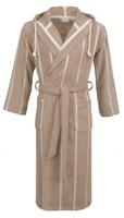 Carl Ross Carl Ross Unisex Badjas met Capuchon 35300 Khaki/Offwhite M