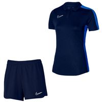 Nike Dri-FIT Academy 23 Polo Trainingsset Dames Donkerblauw Blauw Wit - thumbnail