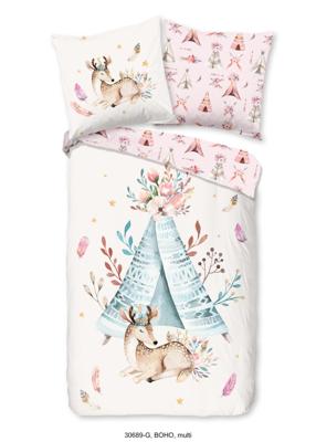 Good Morning Kinderdekbedovertrek "tipi-tenten / boho" - Multi - (135x200 cm) - Katoen Good Morning Kinderdekbedovertrek "tipi-tenten / boho" - Multi - (135x200 cm) - Katoen