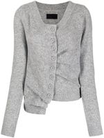 RTA cardigan en cachemire à design asymétrique - Gris